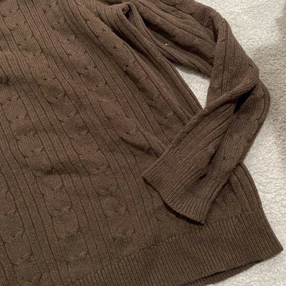 Brown hundred percent cotton, Eddie Bauer, medium crew sweater brand new - Picture 5 of 5